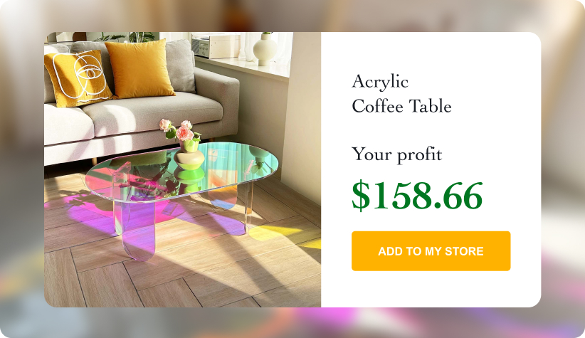 Iridescent Acrylic Coffee Table&nbsp;