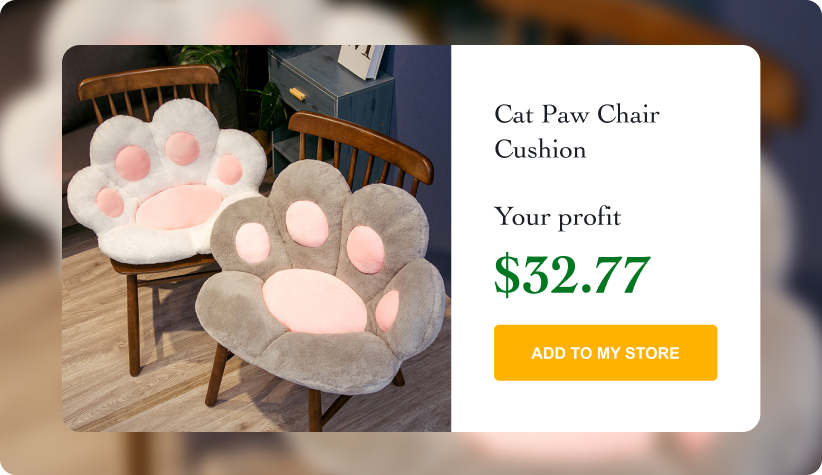 Cat Paw Plush Chair Cushion 