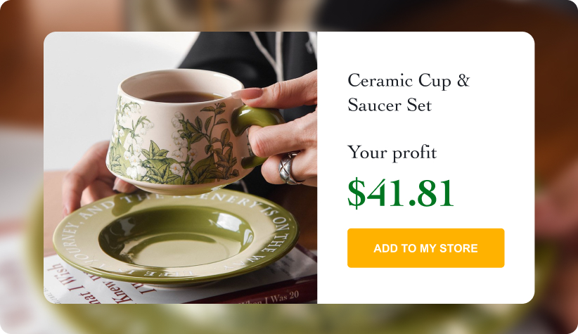 Ceramic Cup & Saucer Set&nbsp;