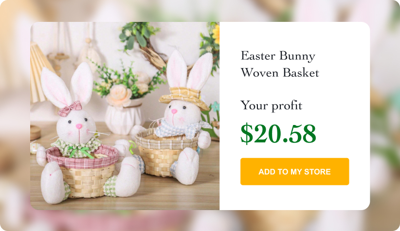 Easter Bunny Woven Basket&nbsp;