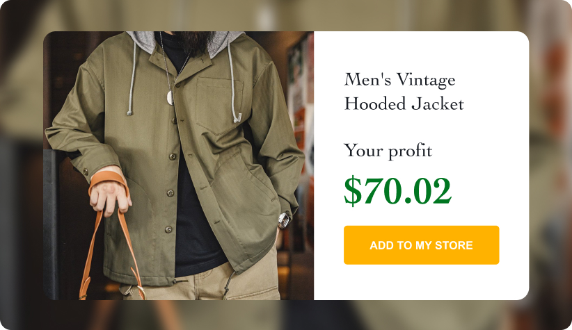 Men's Vintage Patchwork Hooded Jacket