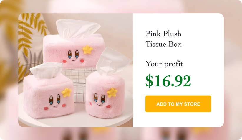 Pink Plush Tissue Box&nbsp;
